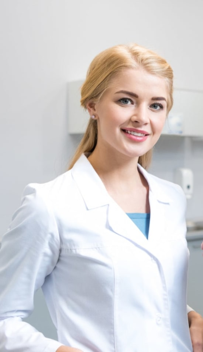 Woman dentist profile