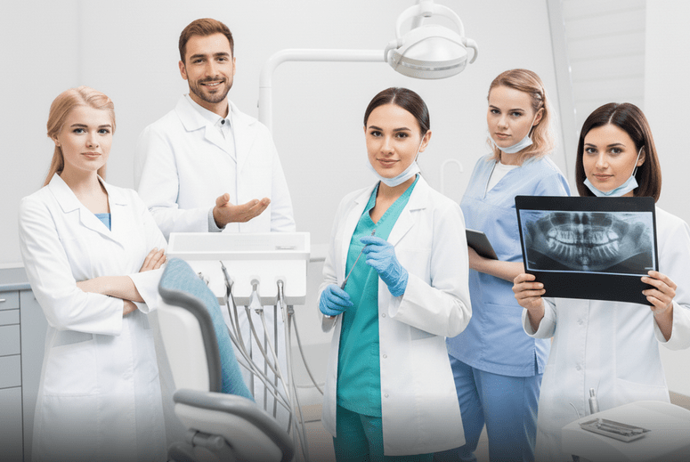 Dentists at the clinic