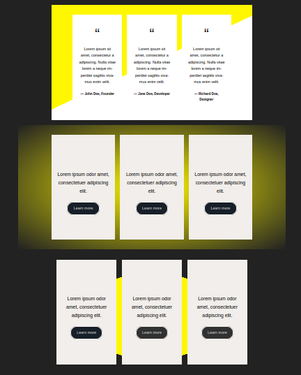 Cover sections of the Blacklemon skin for the IceCubo WordPress theme