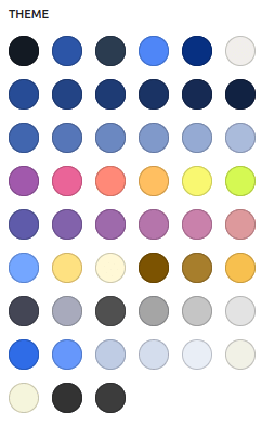 Color palette with Blueberry skin for the IceCubo WordPress theme