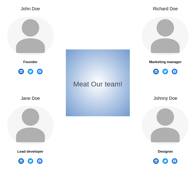 Members section with Default skin for the IceCubo WordPress theme
