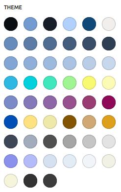 Color palette with Default skin for the IceCubo WordPress theme