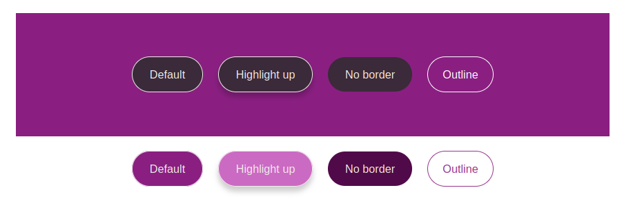 Buttons with Plum skin for the IceCubo WordPress theme