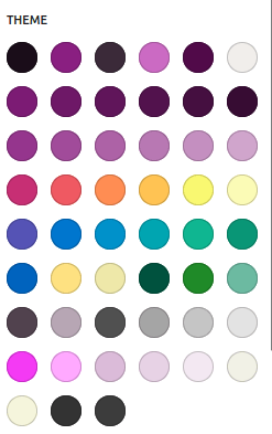 Color palette with Plum skin for the IceCubo WordPress theme