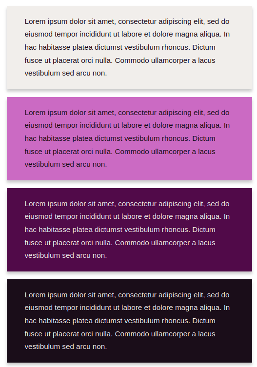 Content boxes with Plum skin for the IceCubo WordPress theme