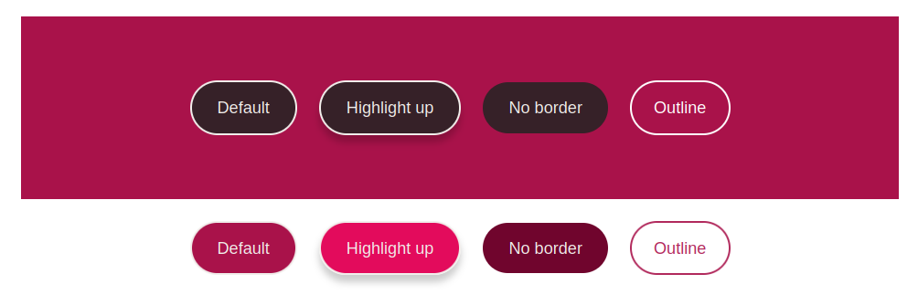 Buttons with Raspberry skin for the IceCubo WordPress theme