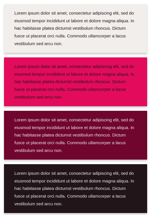 Content boxes with Raspberry skin for the IceCubo WordPress theme