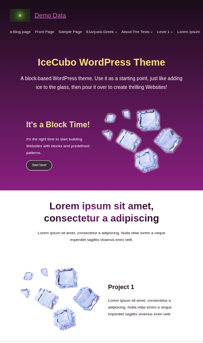 Home page pattern layout