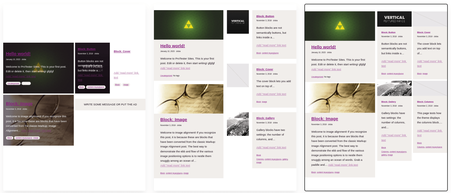 Magazine intro section