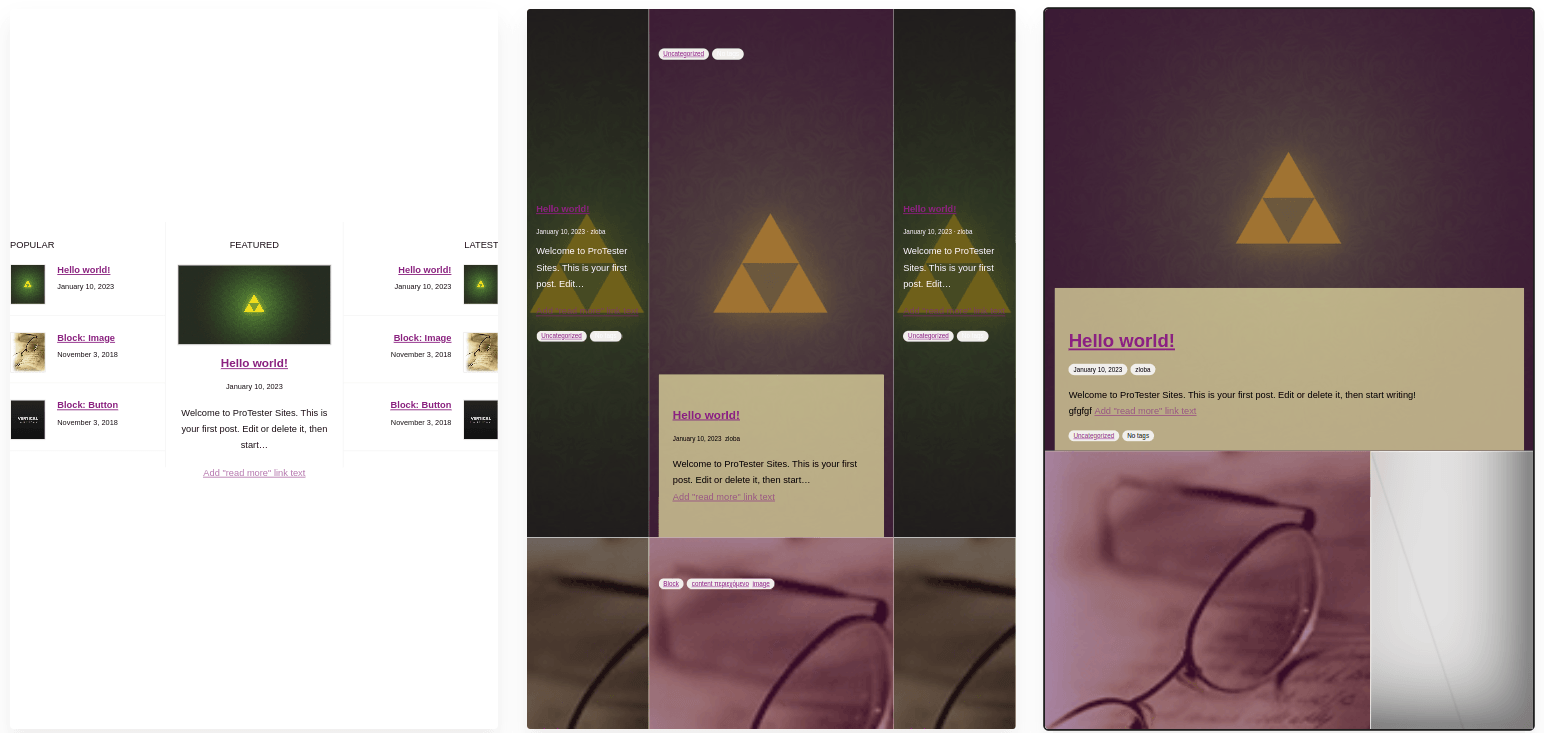 More magazine sections with theme's Pro version