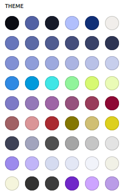 Color palette with Bilberry skin for the IceCubo WordPress theme