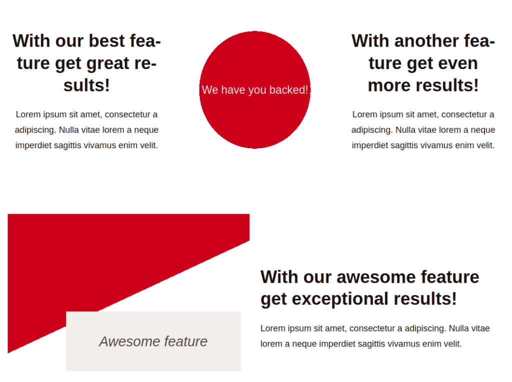 Cherry skin - One of the patterns to present features or portfolio items