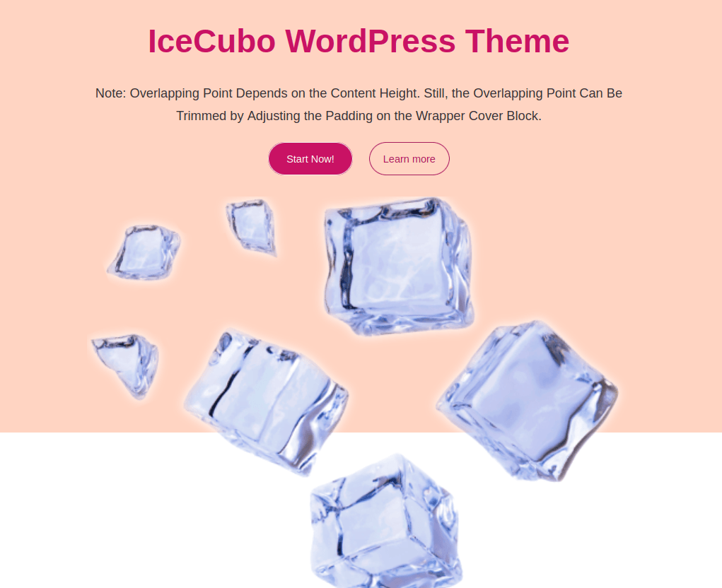 Various Hero sections available with Clementine skin