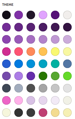 Color palette with Grape skin for the IceCubo WordPress theme