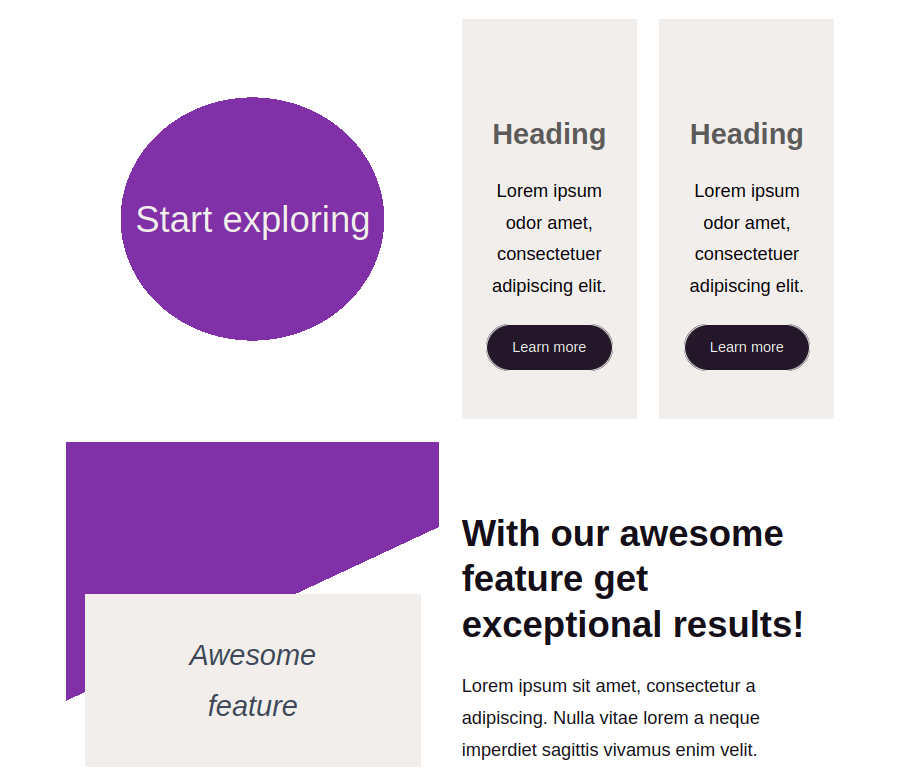 Grape skin - Few patterns to present features or portfolio items