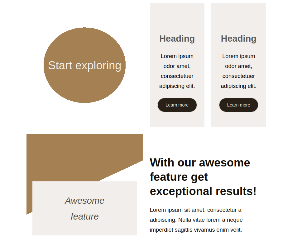 Kiwi skin - Few patterns to present features or portfolio items