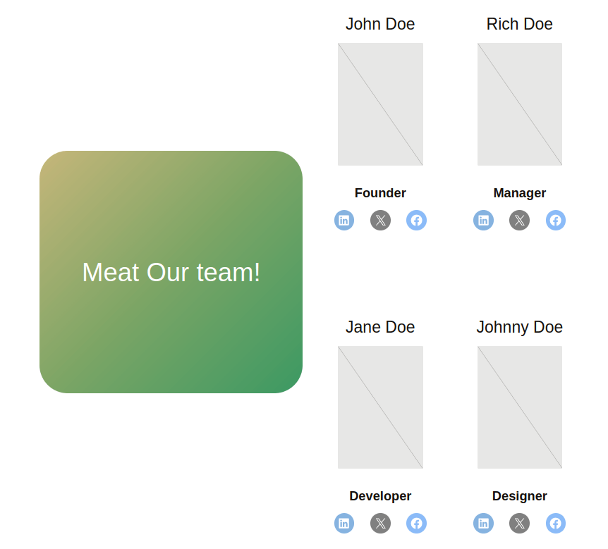 One of the Team sections with the Kiwi skin