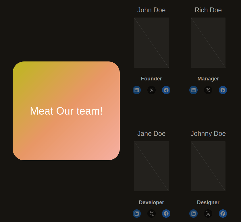 One of the Team sections with the Black Kumquat skin