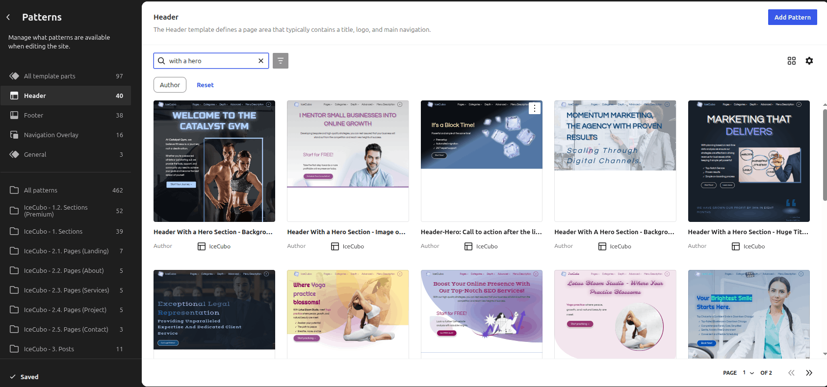 header hero patterns